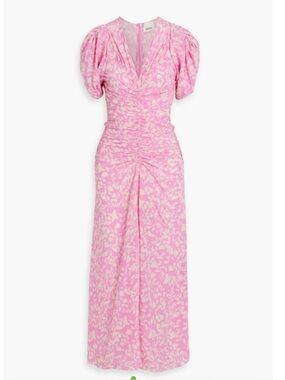 Isabel Marant Pink Ruched Midi Dress